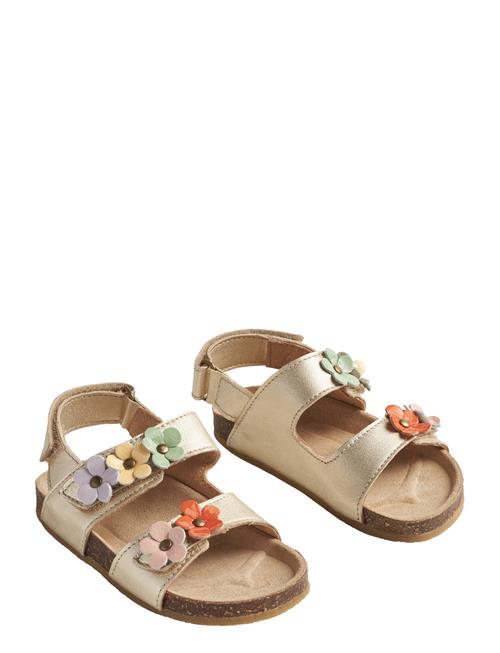 Sandal Clare Flower Wheat Gold