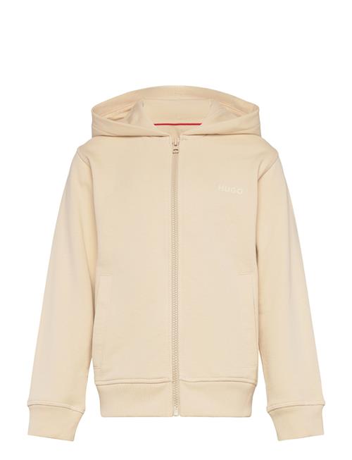 Hooded Cardigan Hugo Kids Beige