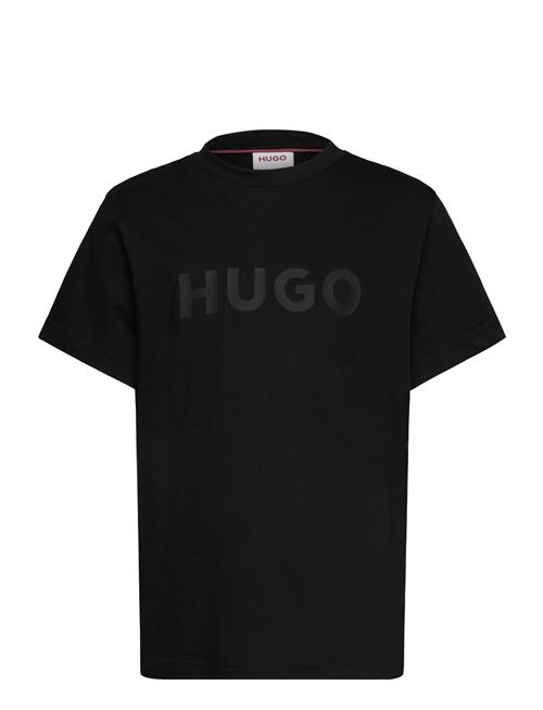 Short Sleeves Tee-Shirt Hugo Kids Black