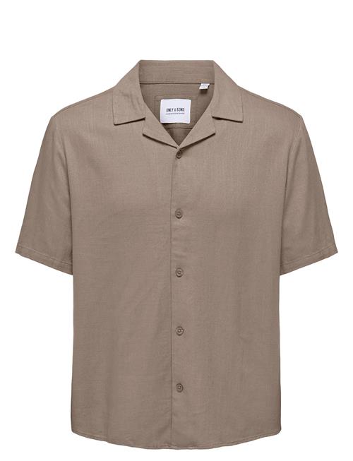 Onskari Resort Ss Shirt Visc Lin 0075 Cs ONLY & SONS Beige