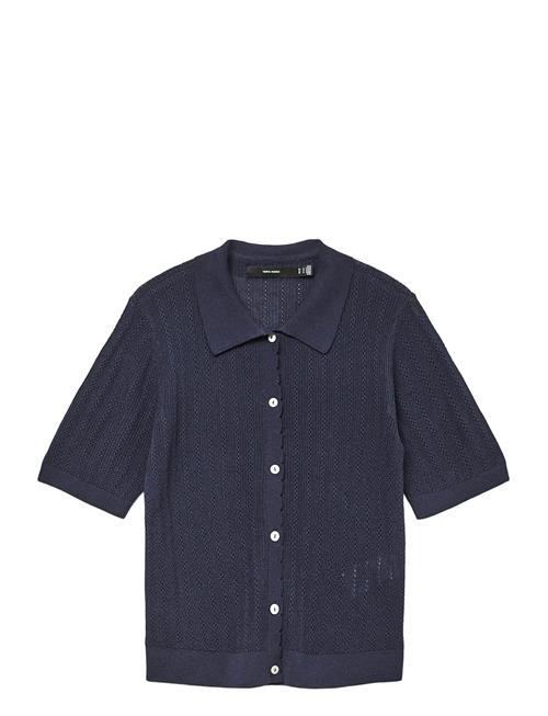 Vmluxlight Pointelle 2/4 Pol Ck Pull. Vero Moda Navy