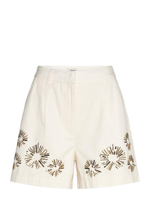 Embellished High Rise Shorts Scotch & Soda Cream