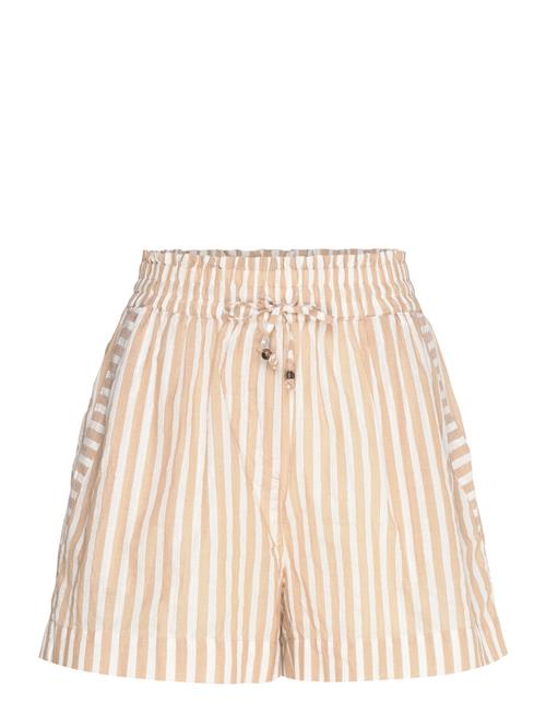 High Rise Lurex Stripe Printed Shorts Scotch & Soda Beige