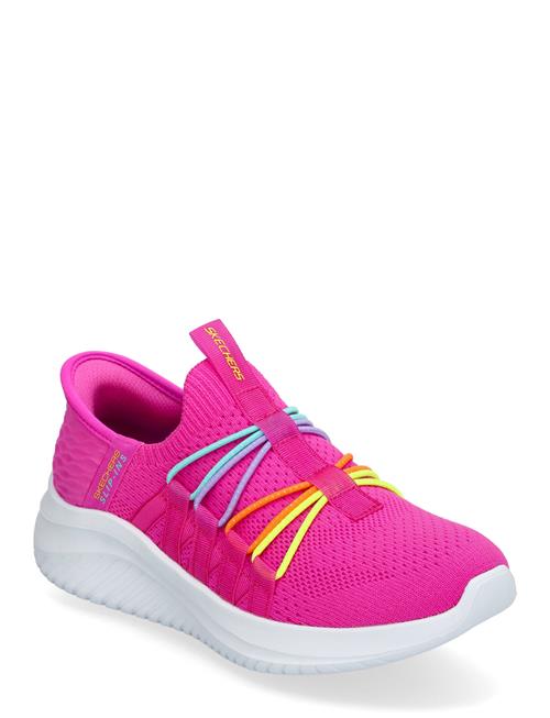 Girls Ultra Flex 3.0 Bungee Fun Skechers Pink