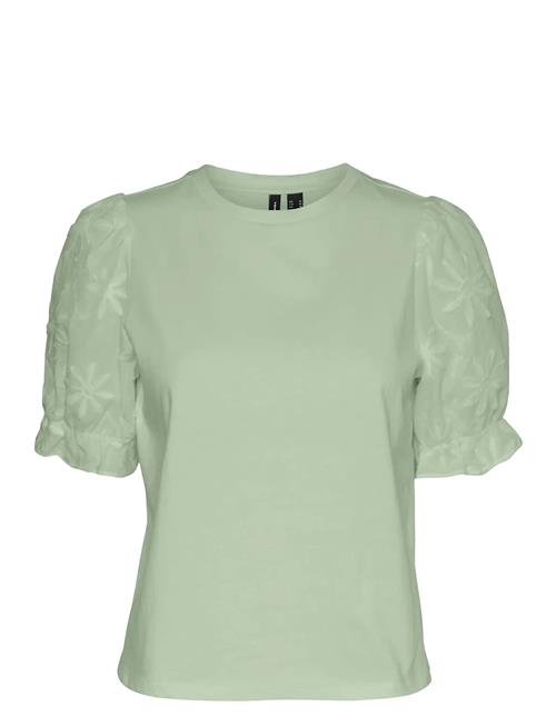Vmsenna Ss Emb Sleeve Top Jrs Vero Moda Green