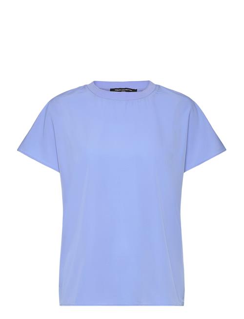 Capriana Crepe Crew Nk Top French Connection Blue