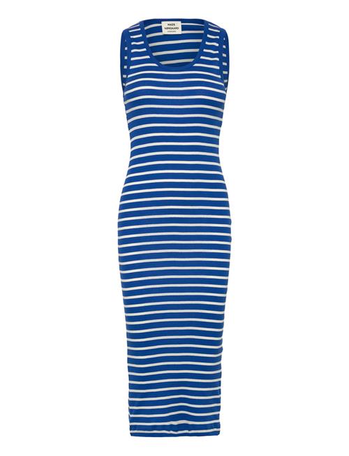 2X2 Cotton Stripe Ama Dress Mads Nørgaard Blue