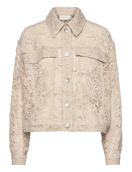 Cmlacey-Jacket Is A Trucker Jacket In A Premium Lace Material With Long Sleeves, Copenhagen Muse Beige