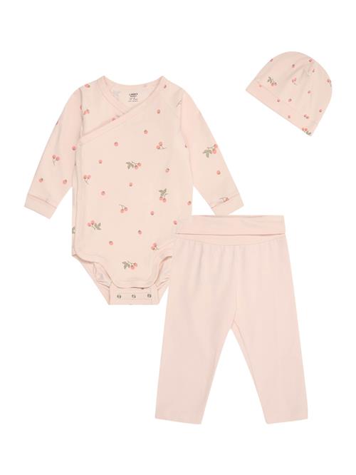 Lindex Sæt  lysegrøn / pudder / lys pink