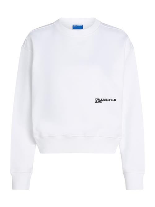 Se KARL LAGERFELD JEANS Sweatshirt  azur / orkidee / sort / hvid ved About You