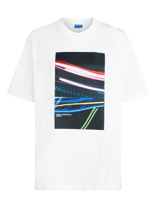 KARL LAGERFELD JEANS Shirts ' Love Unlocked'  blandingsfarvet / hvid