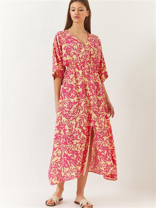 Bianco Lucci Sommerkjole  gul / pink