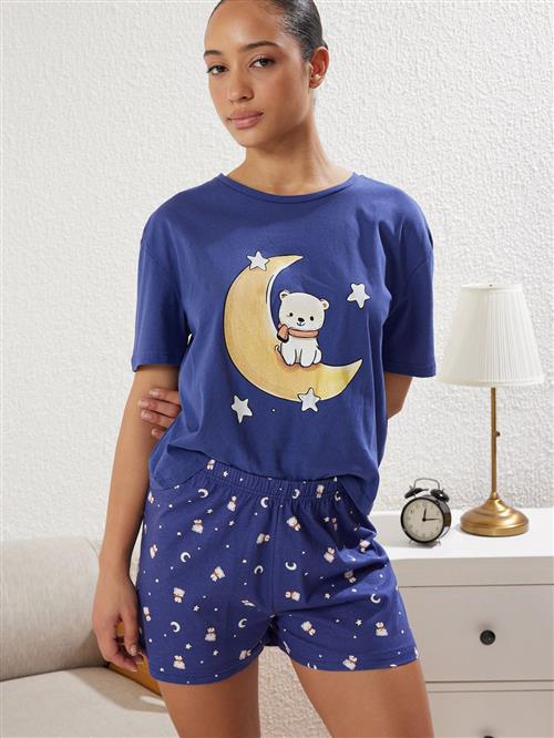 Trendyol Pyjamas  beige / indigo / orange / hvid