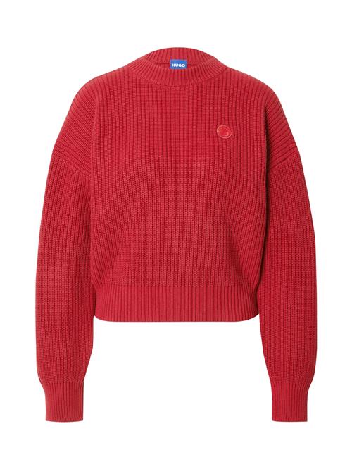 HUGO Pullover 'Slogery_B'  mørkerød