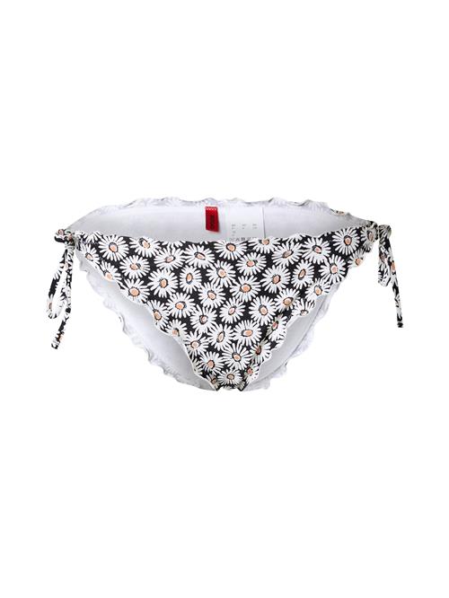 Se HUGO Bikinitrusse 'RUFFLE SIDE TIE'  natblå / abrikos / hvid ved About You