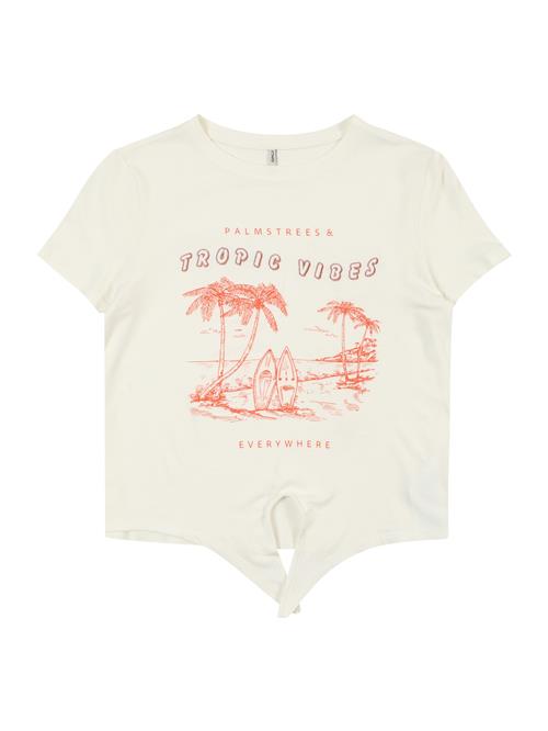 ONLY GIRLS Bluser & t-shirts 'KOGRITA'  bronze / neonrød / hvid