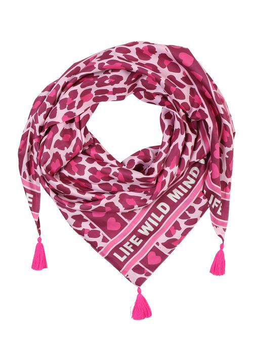 Zwillingsherz Tørklæde 'Life W'  bær / pink / lyserød / hvid