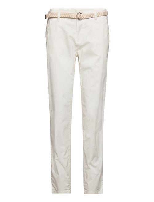 Chinos With A Braided Belt Esprit Casual White