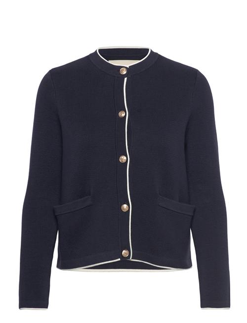 Cotton Knit Jacket GANT Navy