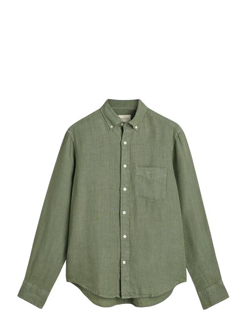 Reg Gmnt Dyed Linen Shirt GANT Green