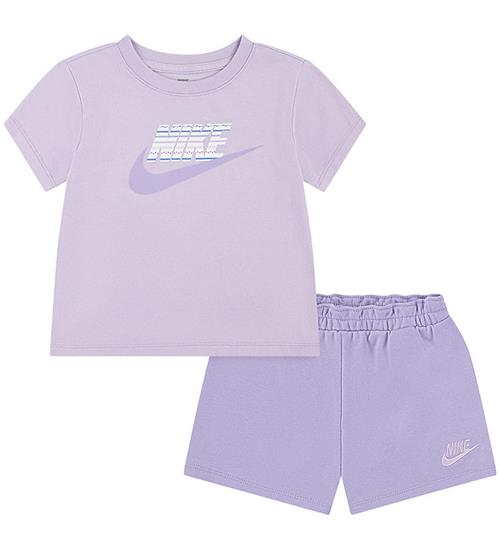 Nike Shortssæt - T-shirt/Shorts - Hydrangeas