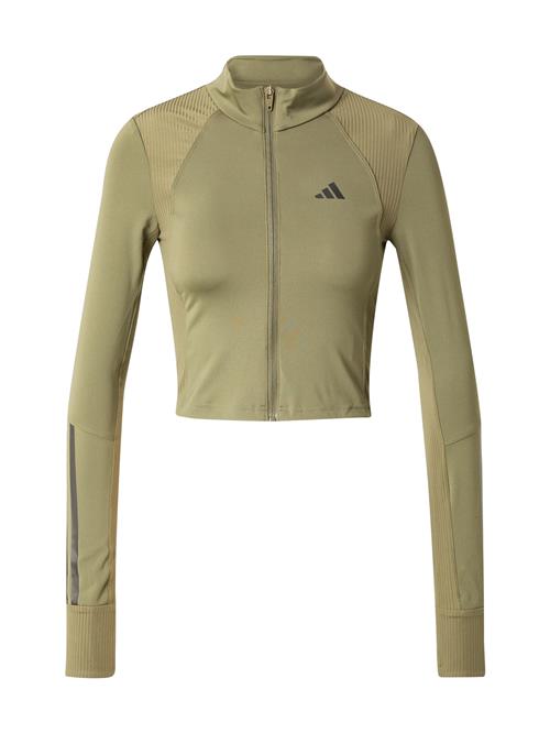 ADIDAS PERFORMANCE Sportssweatjakke 'Hyperglam'  khaki / sort