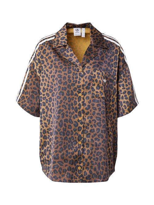 ADIDAS ORIGINALS Bluse  brun / sort / hvid