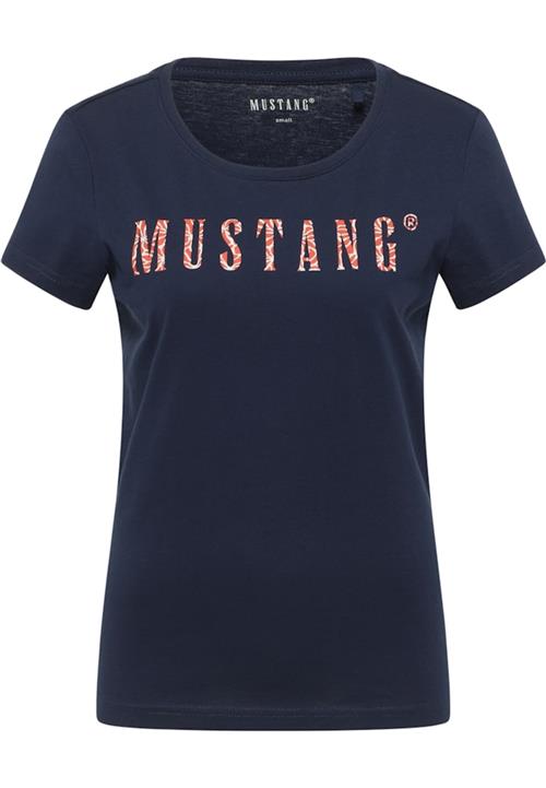 Se MUSTANG Shirts 'Alma'  navy / knaldrød / hvid ved About You