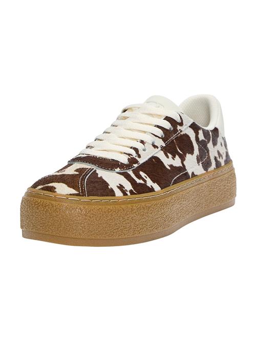 Pull&Bear Sneaker low  mørkebrun / offwhite