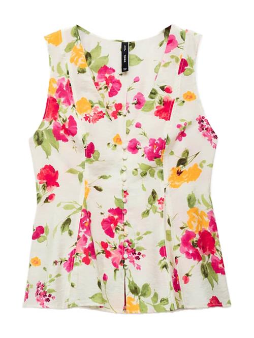 Se MANGO Bluse 'BOUQUET'  beige / gul / grøn / pink ved About You