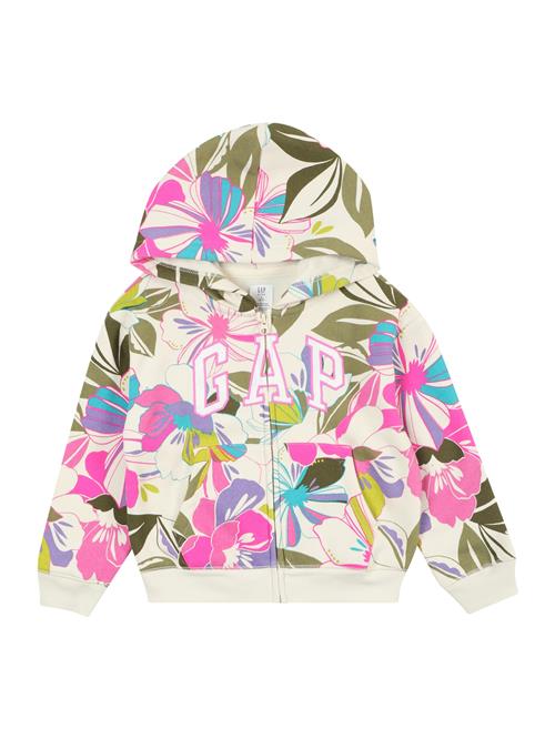 GAP Sweatjakke 'HERITAGE'  lyseblå / grøn / pink / hvid