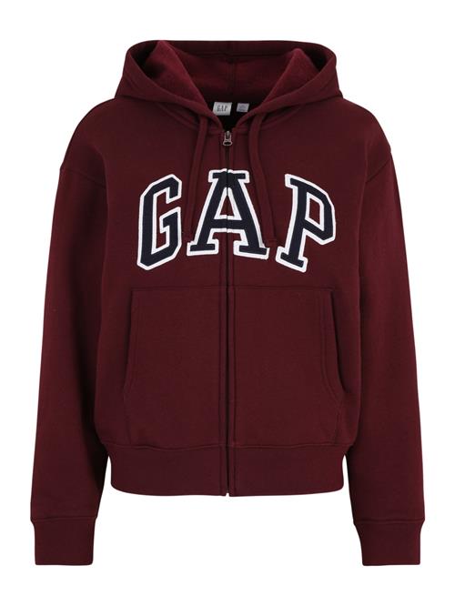 Gap Petite Sweatjakke 'HERITAGE'  navy / mørkerød / hvid