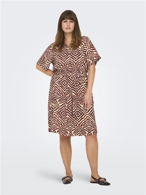 ONLY Carmakoma Blusekjole 'CARShilla'  brun / hvid