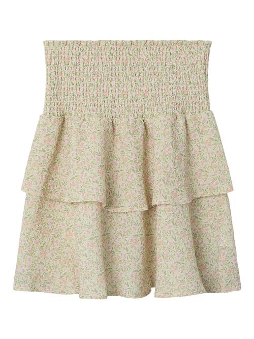 Se NAME IT Nederdel  lysebeige / kiwi / mørkegrøn / lys rød ved About You