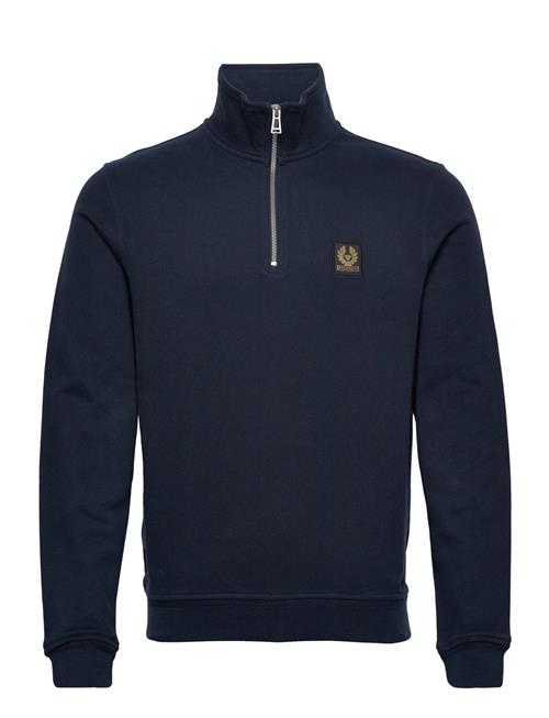 Belstaff Quarter Zip Sweatshirt Black Belstaff Blue