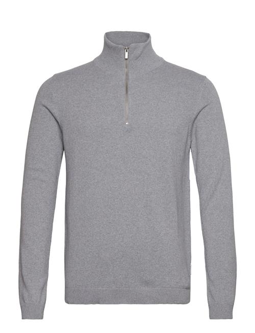 100 Recycle Knit Half Zip Lindbergh Grey
