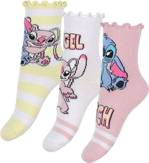 Name It Strømper - 3-Pak - NmfSara - Stitch/Angel - Cameo Pink/L