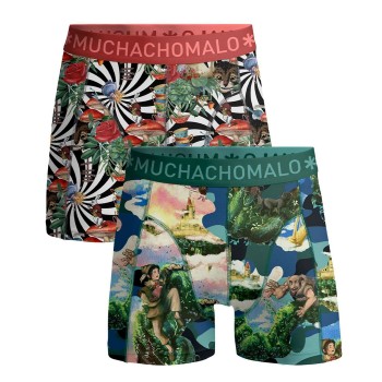 Muchachomalo 2P Jack Bean Alice Wonder Boxer Flerfarvet bomuld Large Herre