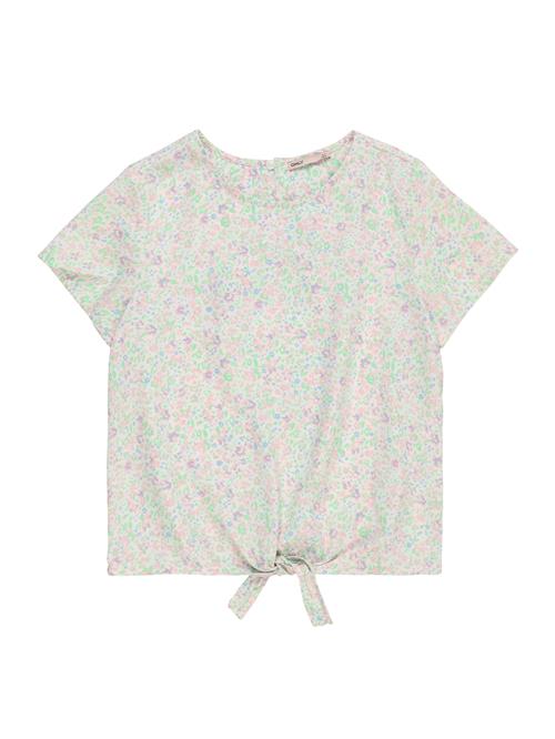 Se ONLY GIRLS Bluser & t-shirts 'Lino'  creme / græsgrøn / lilla / pudder ved About You