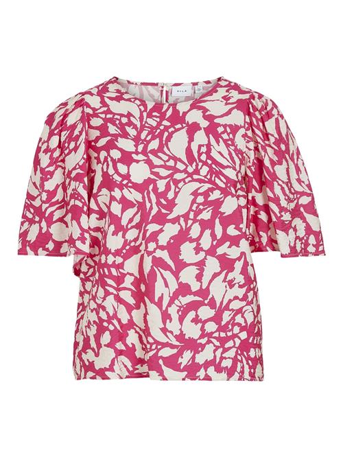 VILA Bluse  pink / hvid