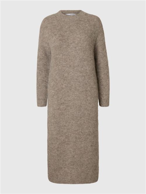 SELECTED FEMME Strikkjole  brun-meleret