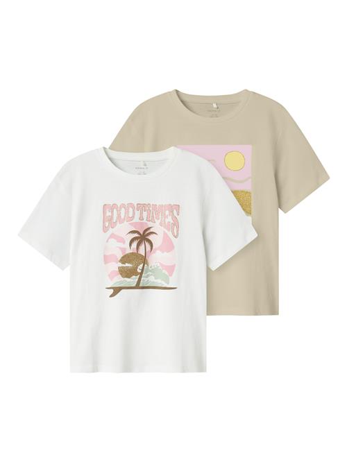 NAME IT Bluser & t-shirts 'NKFJekan'  beige / gul / lyserød / hvid