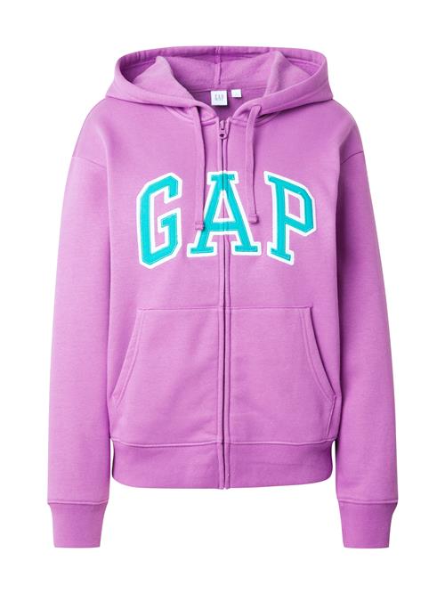 GAP Sweatjakke 'HERITAGE'  turkis / orkidee / hvid