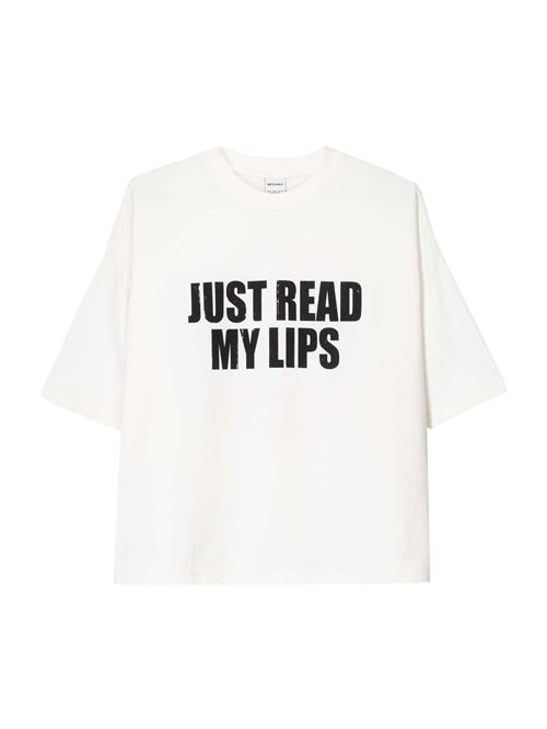 Bershka Shirts  ecru / rød / sort
