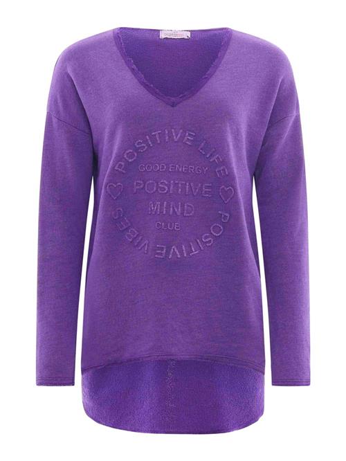 Zwillingsherz Sweatshirt 'Positive Mind'  lilla