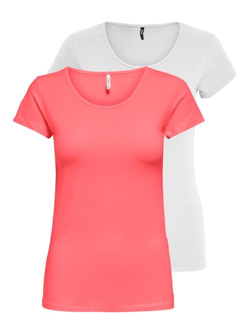 ONLY Shirts 'ONLLIVE LOVE'  pink / hvid
