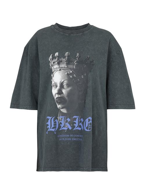 Han Kjøbenhavn Shirts 'Sculpture'  lysegrå / violetblå / sort