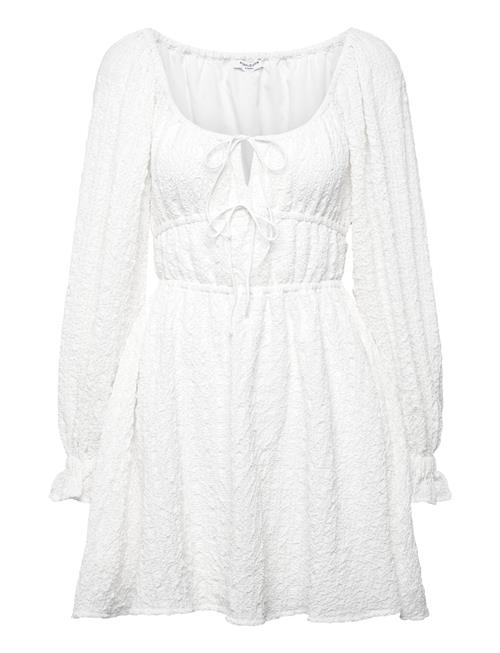 Diamond Neck Dress Bubbleroom White