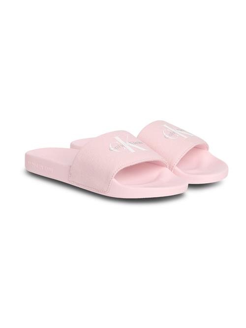 Calvin Klein Jeans Pantoletter  lyserød / hvid