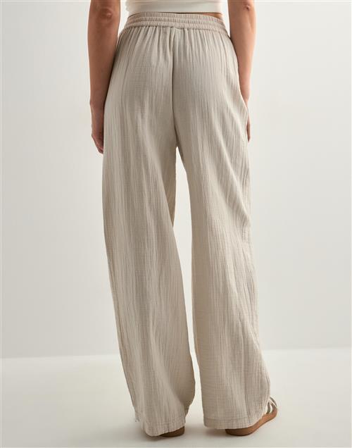 Pieces - Beige - Pcsastina Hw Wide Pants Wvn Bc